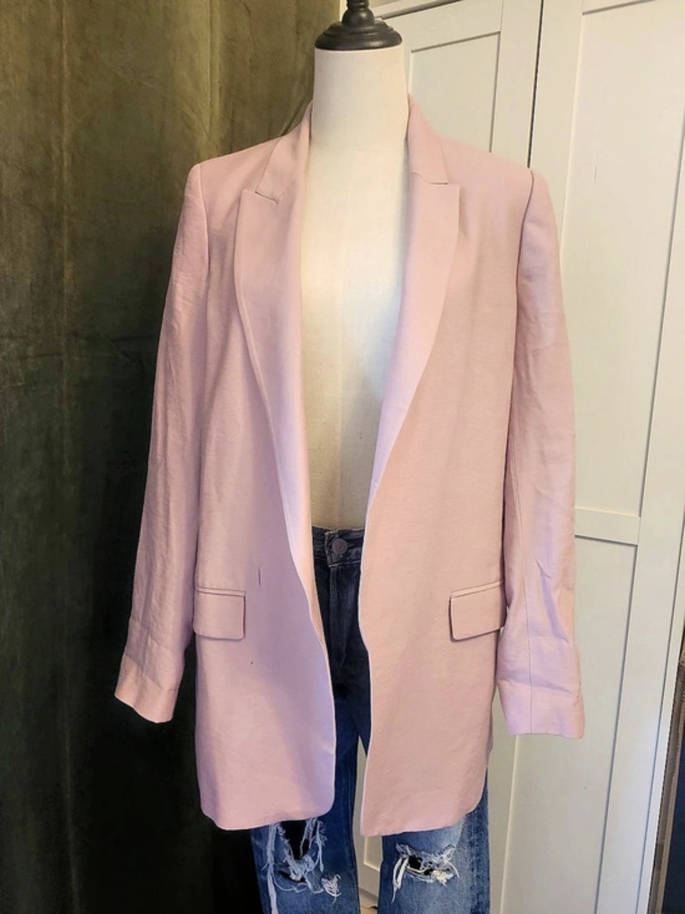 Zara Pink Blazer Size Medium Like New
